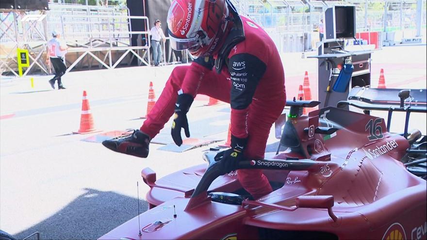 Καταστροφή για Ferrari: Εκτός αγώνα στον 20ο γύρο ο Λεκλέρ thumb