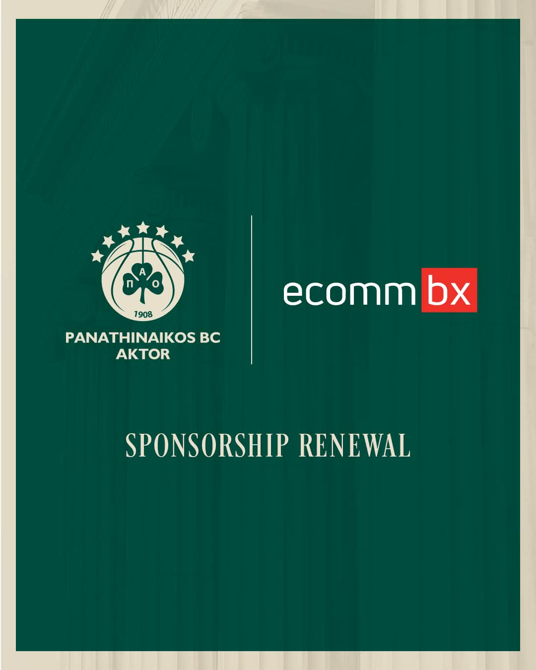 ECOMMBX × Παναθηναϊκός BC AKTOR μαζί για τρίτη συνεχόμενη χρονιά image